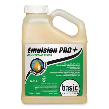 Betco Emulsion Pro+ Floor Finish and Sealer, 1 gal Bottle, 4PK B06754312